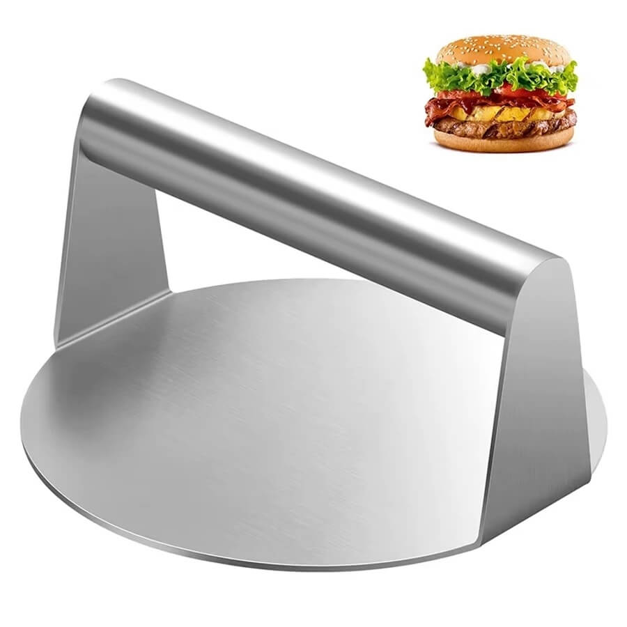 Presa din Inox pentru Hamburgeri si Chiftele, 14 cm, Perfect Home - imagine 2
